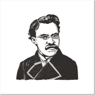 FRIEDRICH NIETZSCHE PORTRAIT Posters and Art